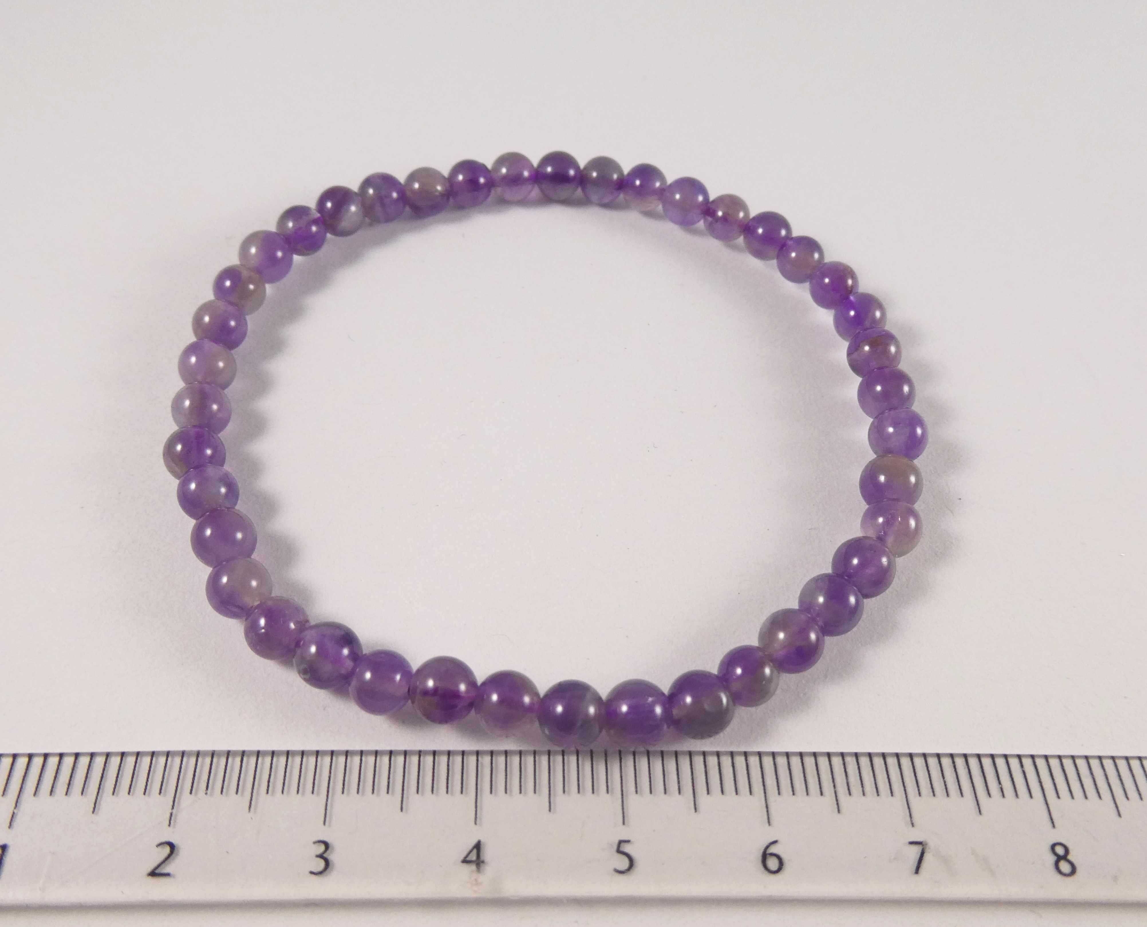 Amethystquarz - Kugelarmband 4 mm