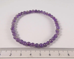 Amethystquarz - Kugelarmband 4 mm