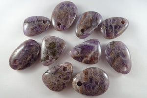 Amethyst - Seifenstein, gebohrt