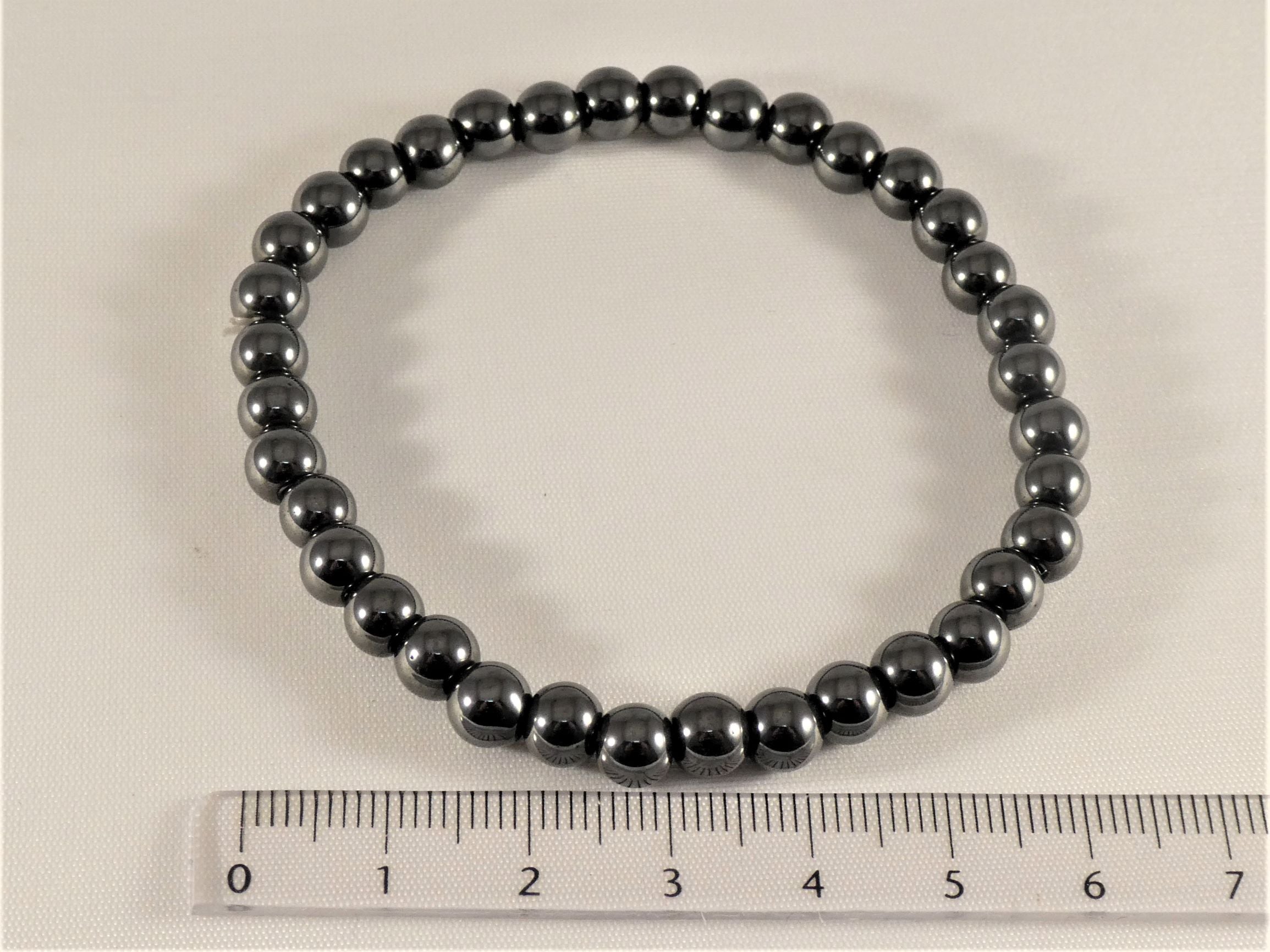 Hämatit - Kugelarmband, 6 mm Kugel