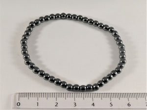 Hämatit - Kugelarmband, 4 mm Kugel