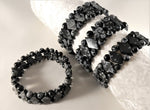 Obsidian - Schneeflockenobsidian - Rautenarmband