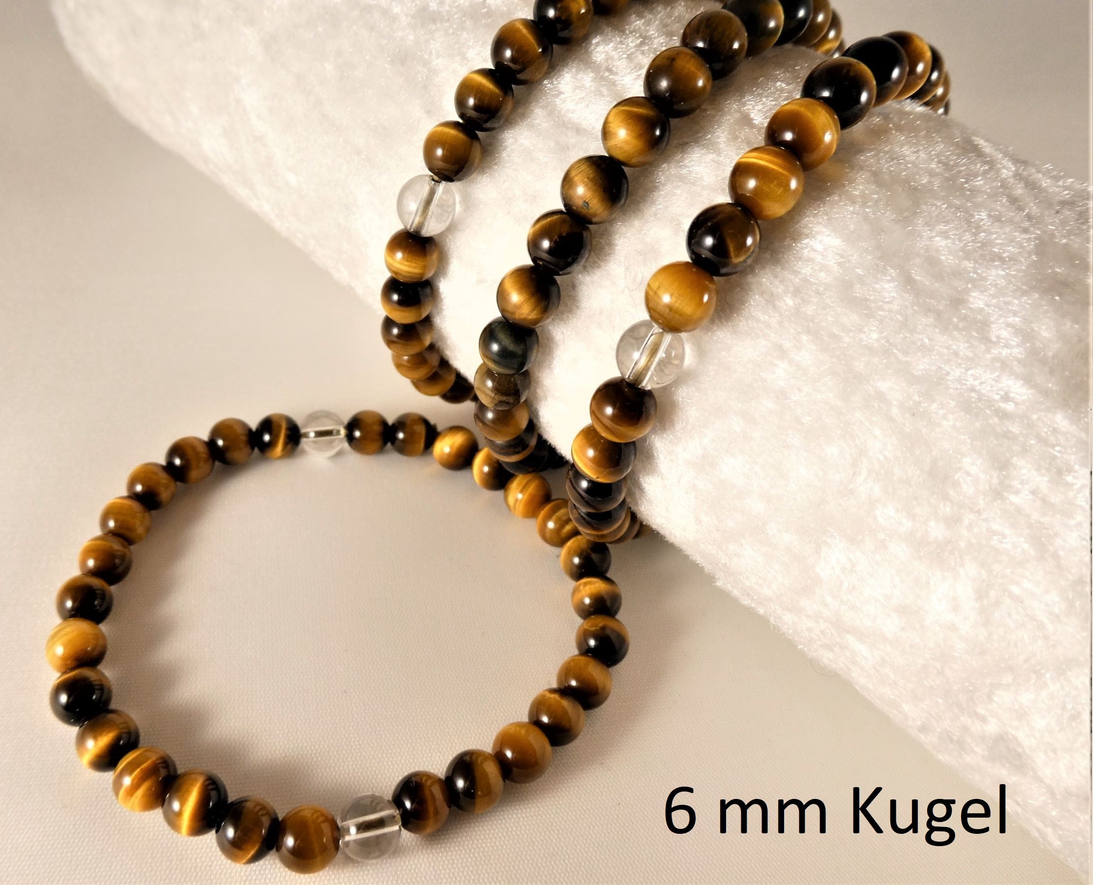 Tigerauge - Armband - Kugel